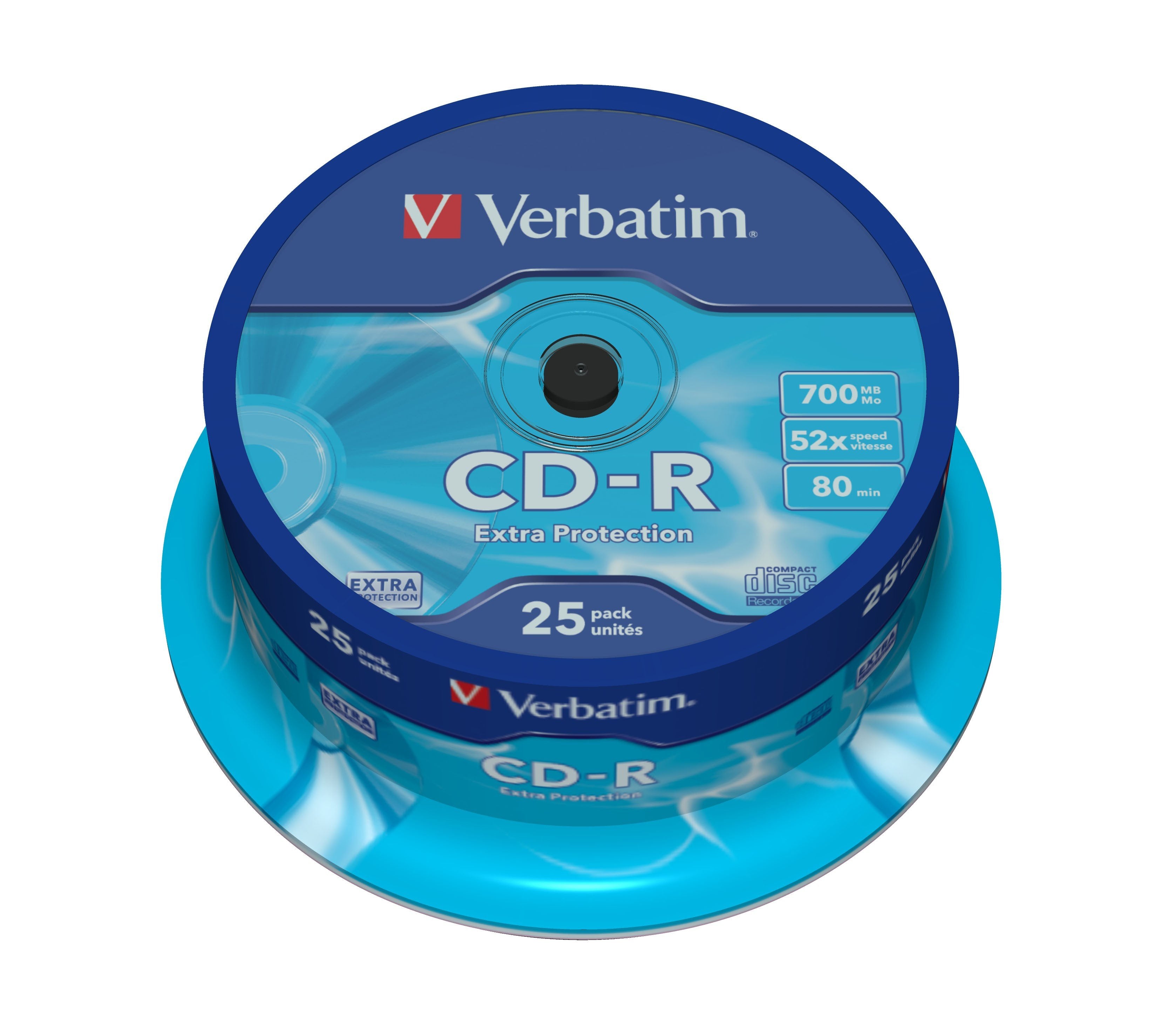 Verbatim Cd-R 700mb 52x 80 Min. Tarrina 25 43432 (8)