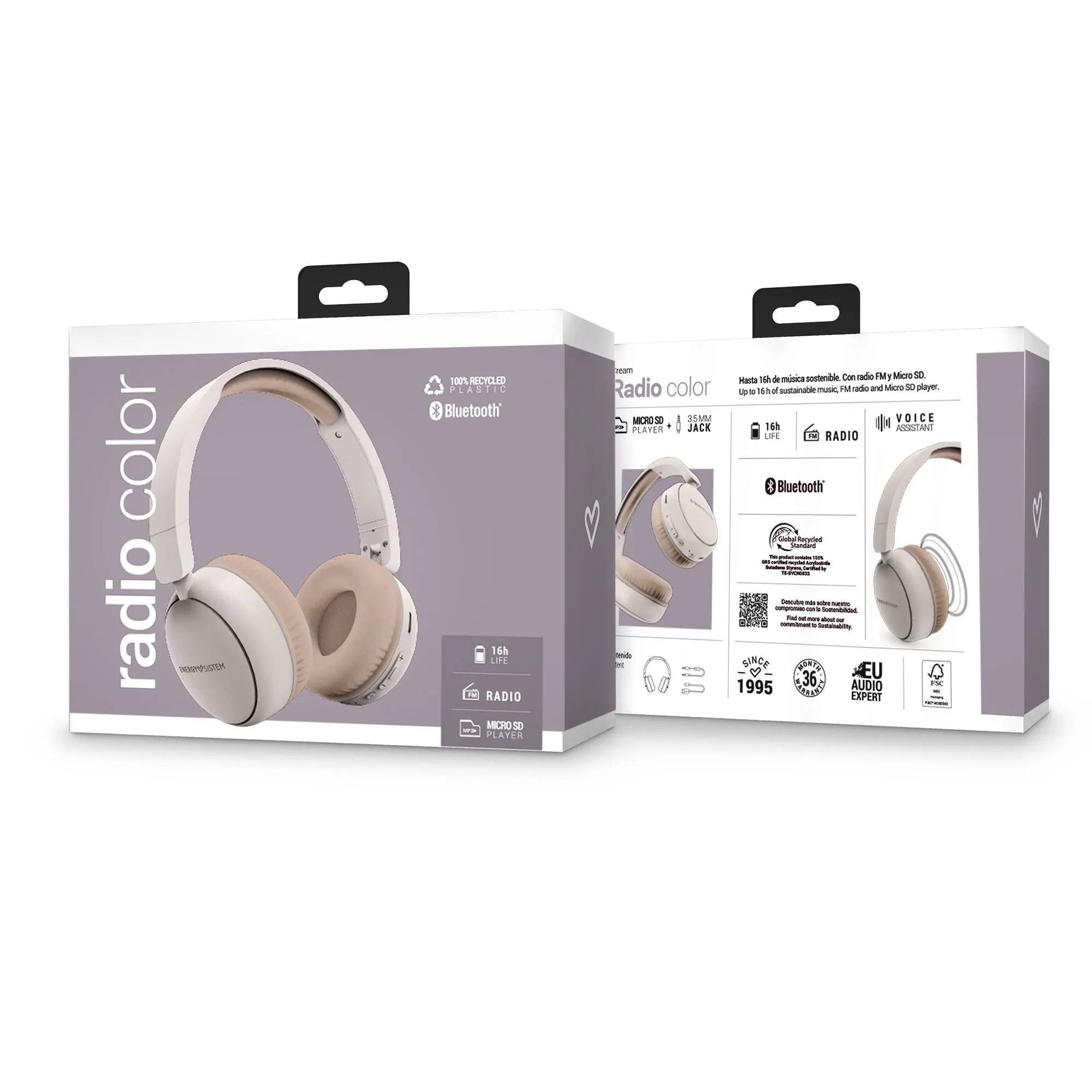 Energy Sistem Radiocolor Auricular Radio Fm Blanco