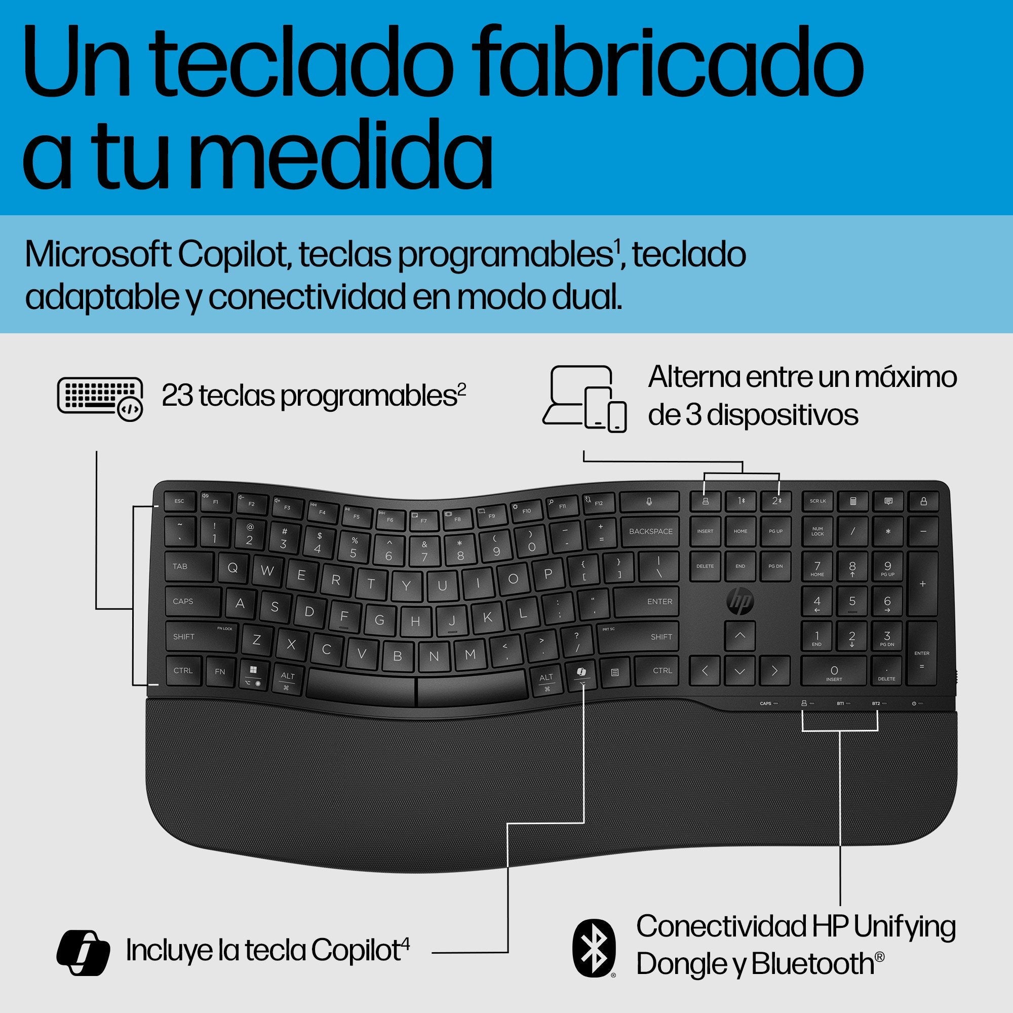 Hp Combo 685 Teclado Español  + Raton Modo Dual Comfort Inalambricos