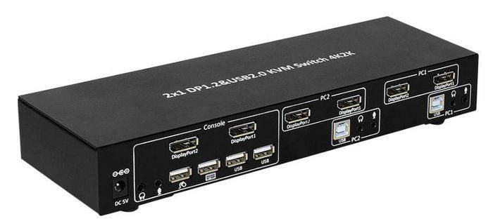 EAN 5704174048763 - Microconnect MC-DP-KVM201K interruptor KVM Negro imagen 2