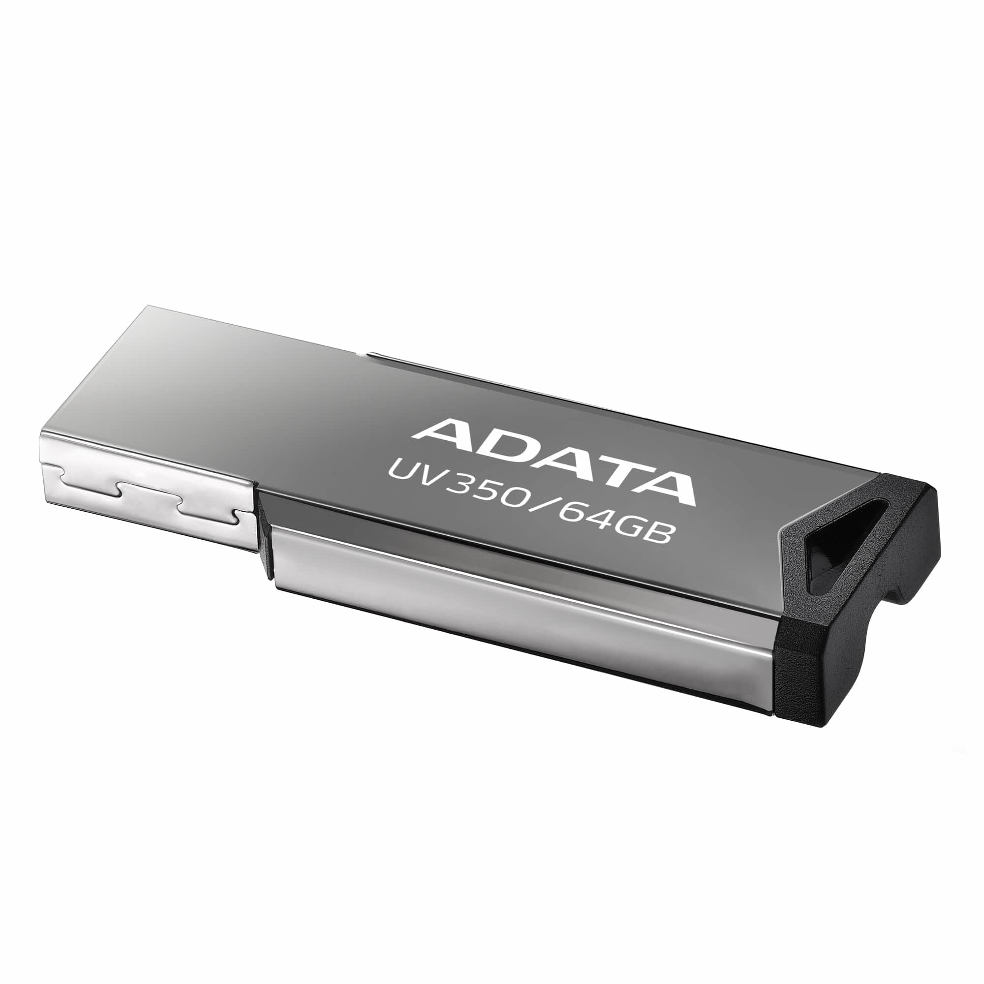 Pendrive Adata Uv350 Auv350-64g-Rbk (64gb; Usb 3.1; Silver Color)