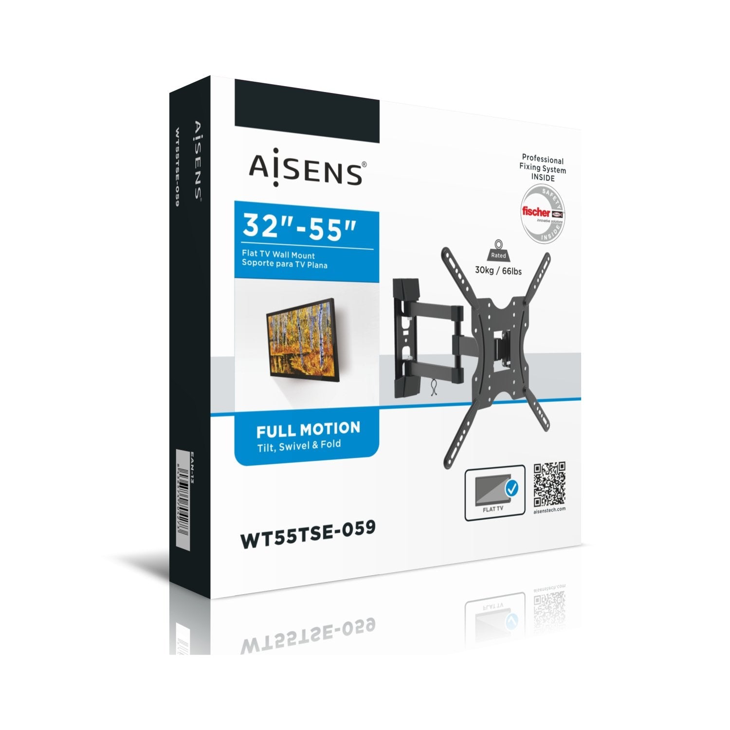 Aisens Soporte De Pared Inclinable Para Tv De 32-55'/ Hasta 30kg