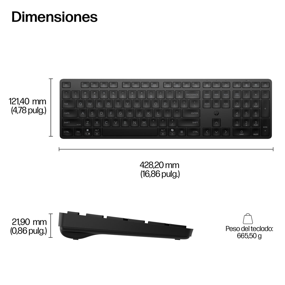 EAN 0198990908526 - HP 490K Multi-Device Dual-Mode Keyboard teclado Hogar USB + Bluetooth QWERTY Inglés Negro imagen 4