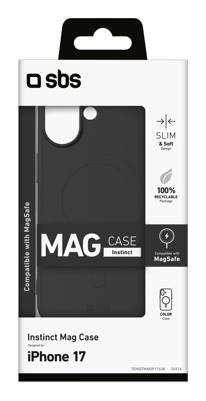 Sbs Teinstmagip1763k Funda Para Iphone 17 16 Cm (6.3") Negro