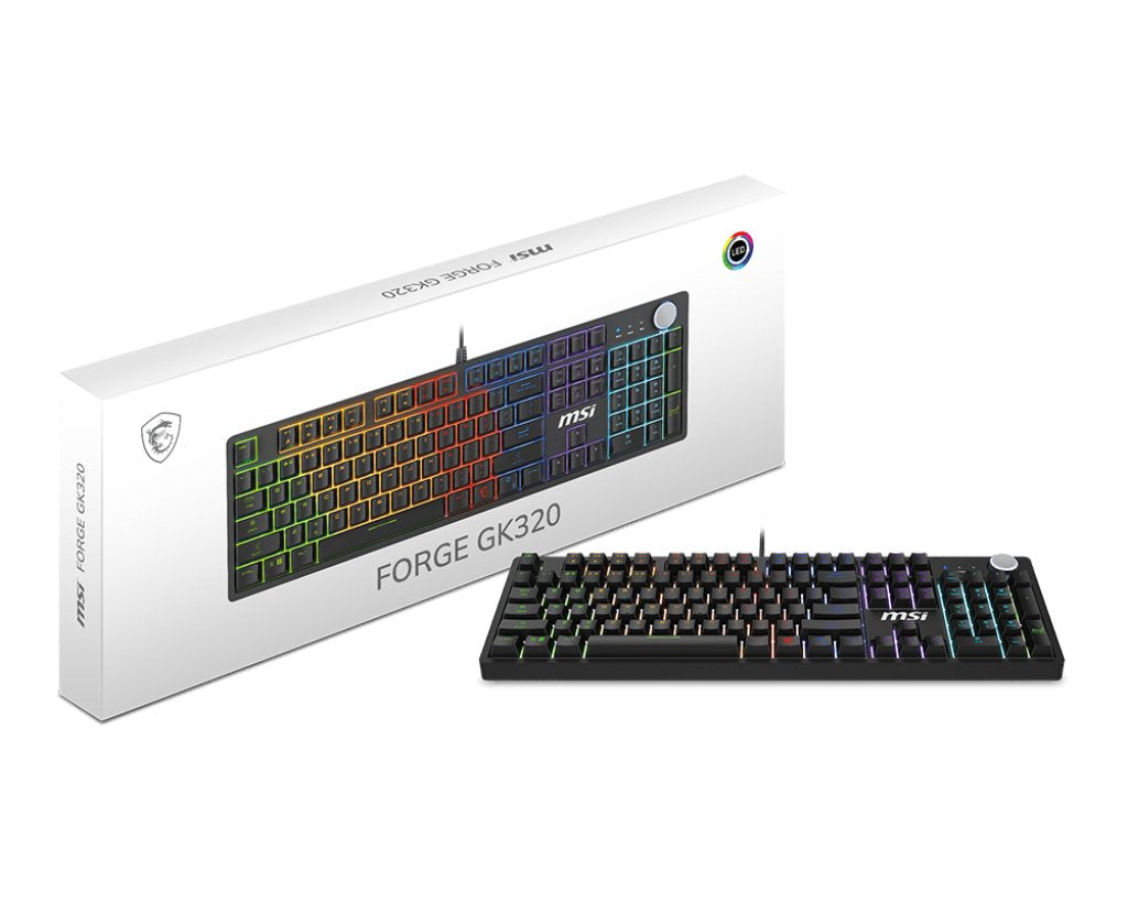 Teclado Aleman Msi Forge Gk-320 Redgaming