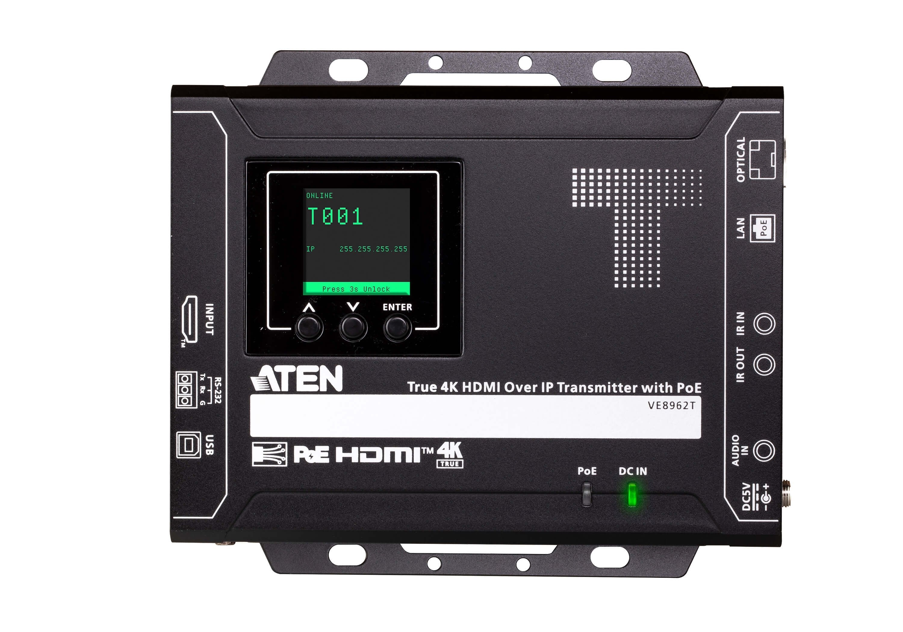 Transmisor Hdmi Sobre Ip True 4k Con Poe Aten-Ve8962t
