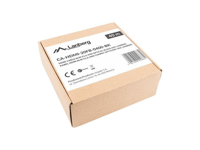 EAN 5901969429831 - Lanberg CA-HDMI-20FB-0400-BK cable HDMI 40 m HDMI tipo A (Estándar) Negro, Plata imagen 5