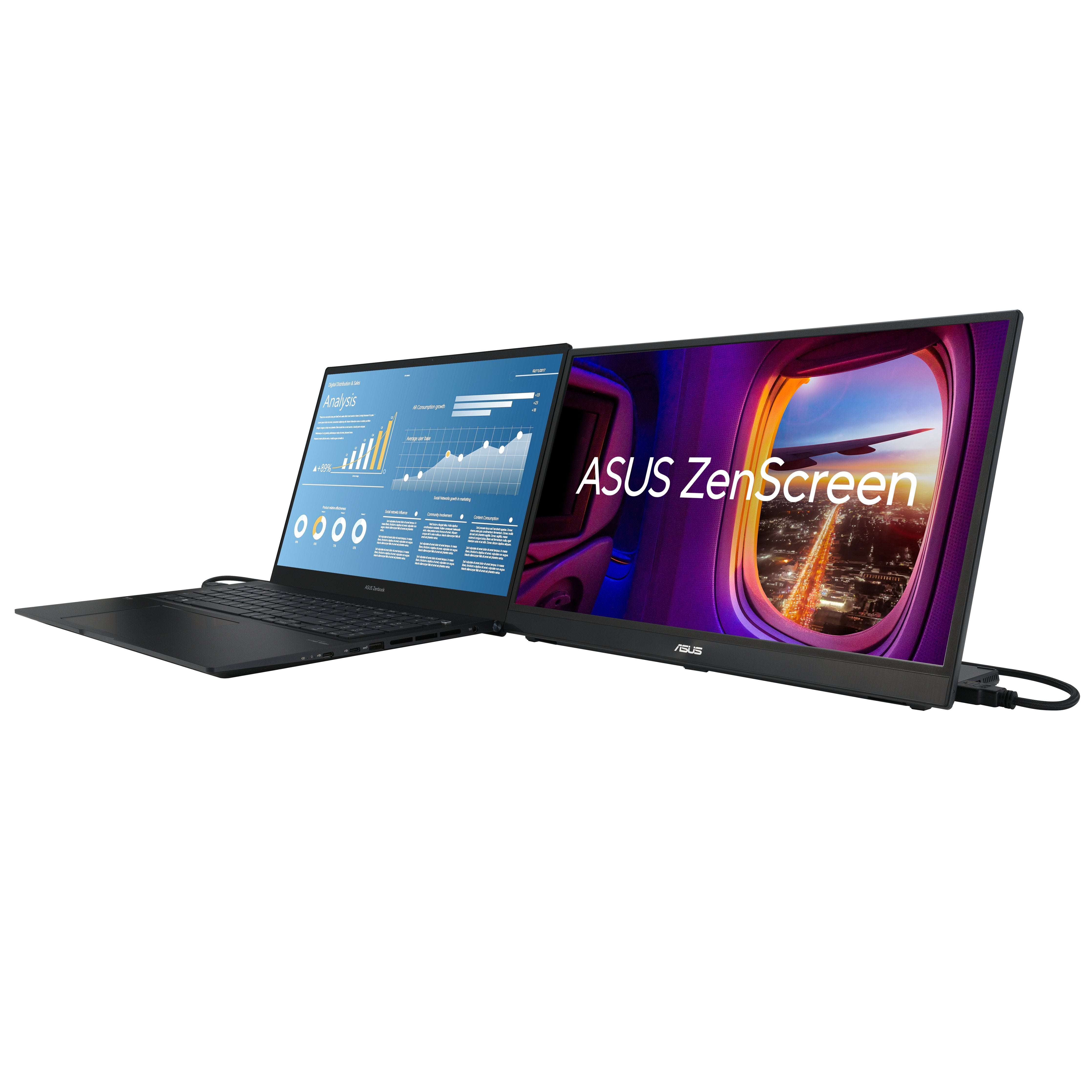 Monitor Portable Asus Zenscreen Mb17ahg 17.3" Ips Wled 1920x1080 144hz 300cd M2 5ms Hdmi Usb Type-C