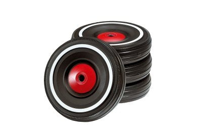 Big Bobby Car Classic Whisper Juego De Neumáticos, Juego De Ruedas Negro 800001260