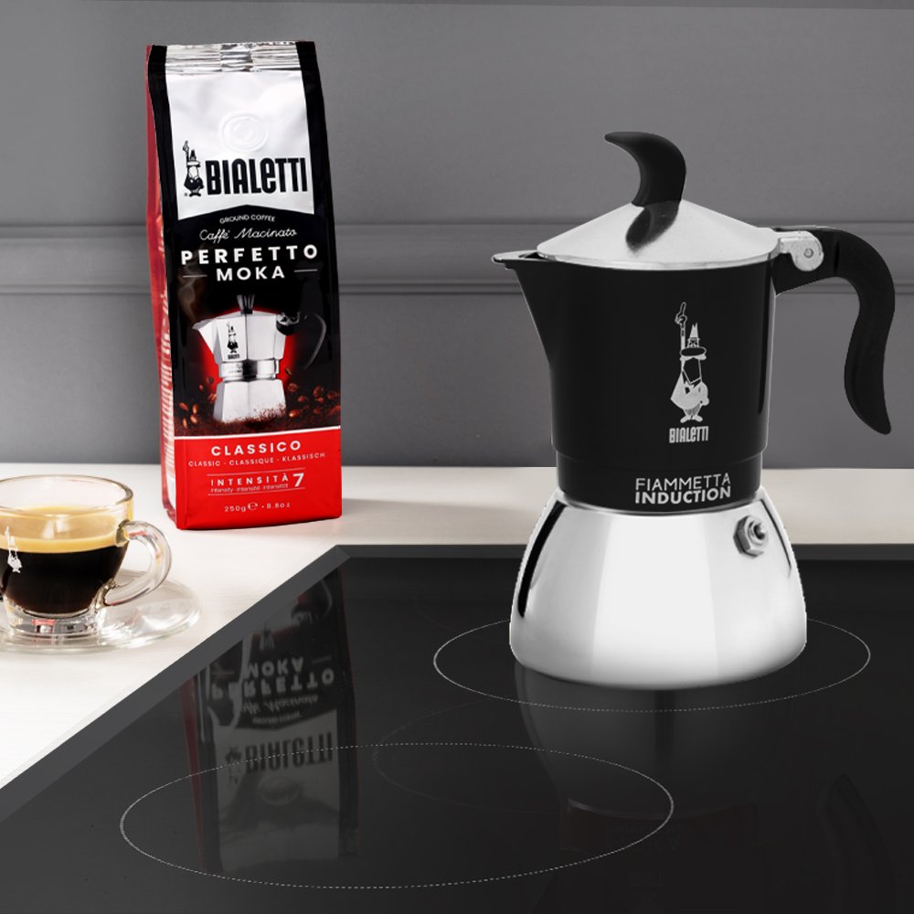 EAN 8006363036900 - Bialetti Fiammetta Induction Cafetera italiana 0,1 L Negro, Acero inoxidable imagen 3
