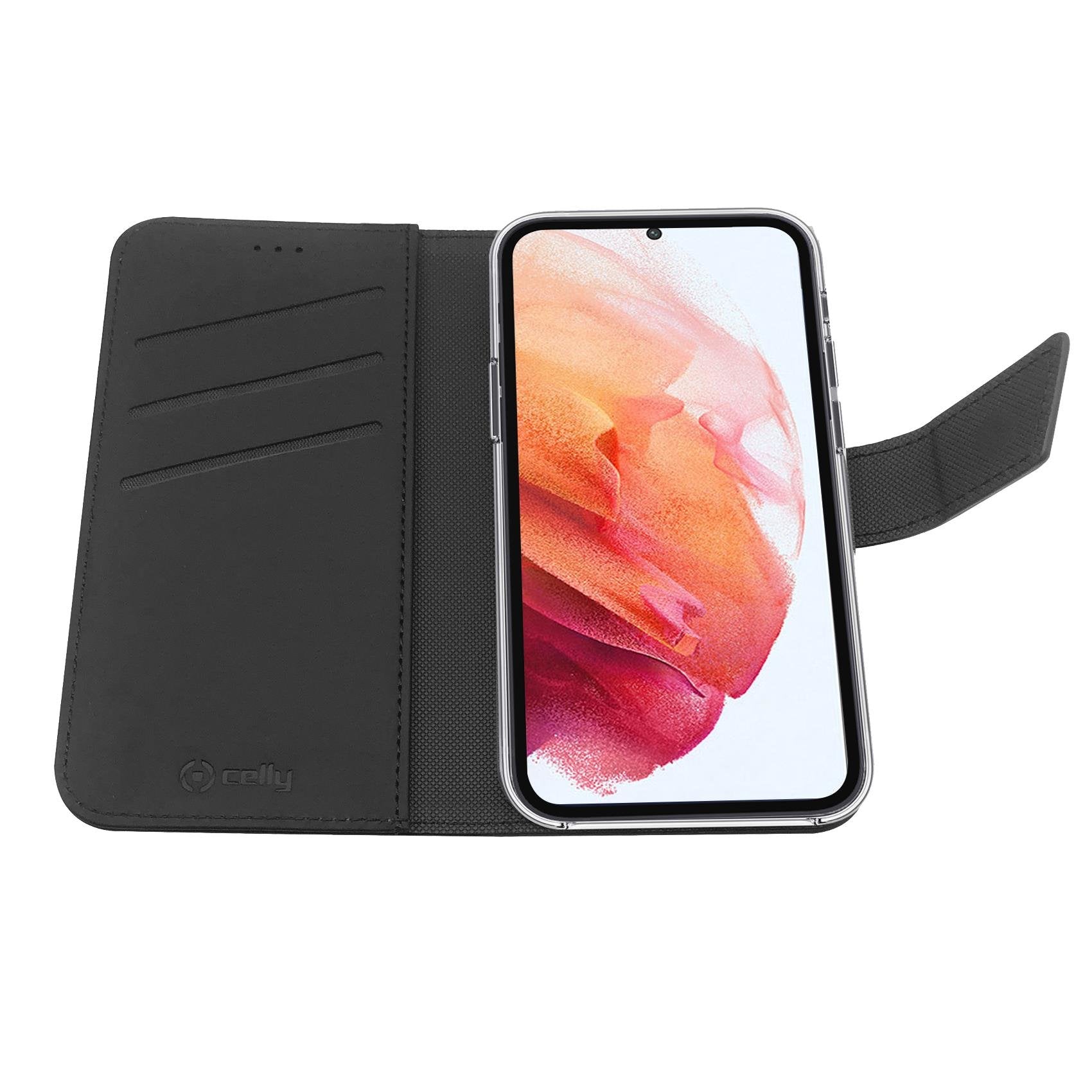 Case Celly Samsung S22 5g Wallet Case Black Wally1010