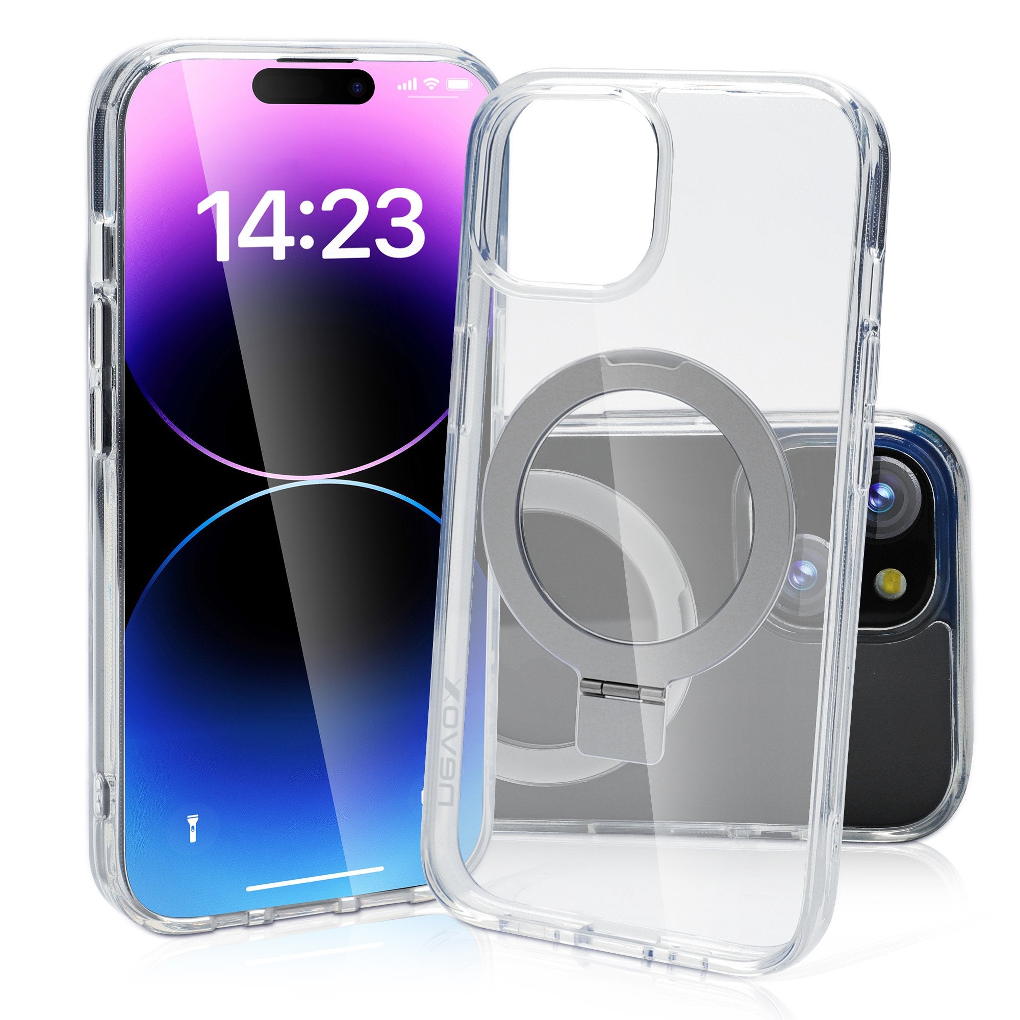 Nevox Styleshell Shockflex Stand Iphone 15 Plus Transp.