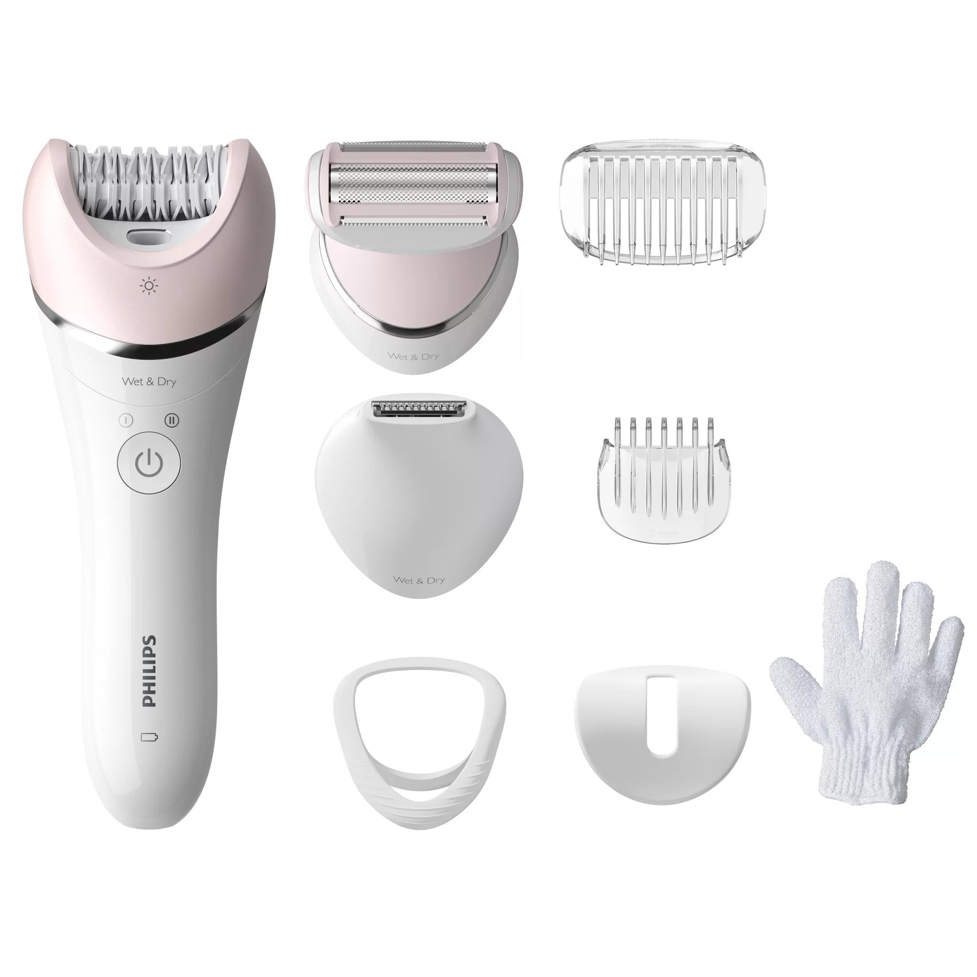 EAN 8710103951988 - Philips 8000 series BRE721/00 depiladora 32 pinzas Rosa, Blanco imagen 1