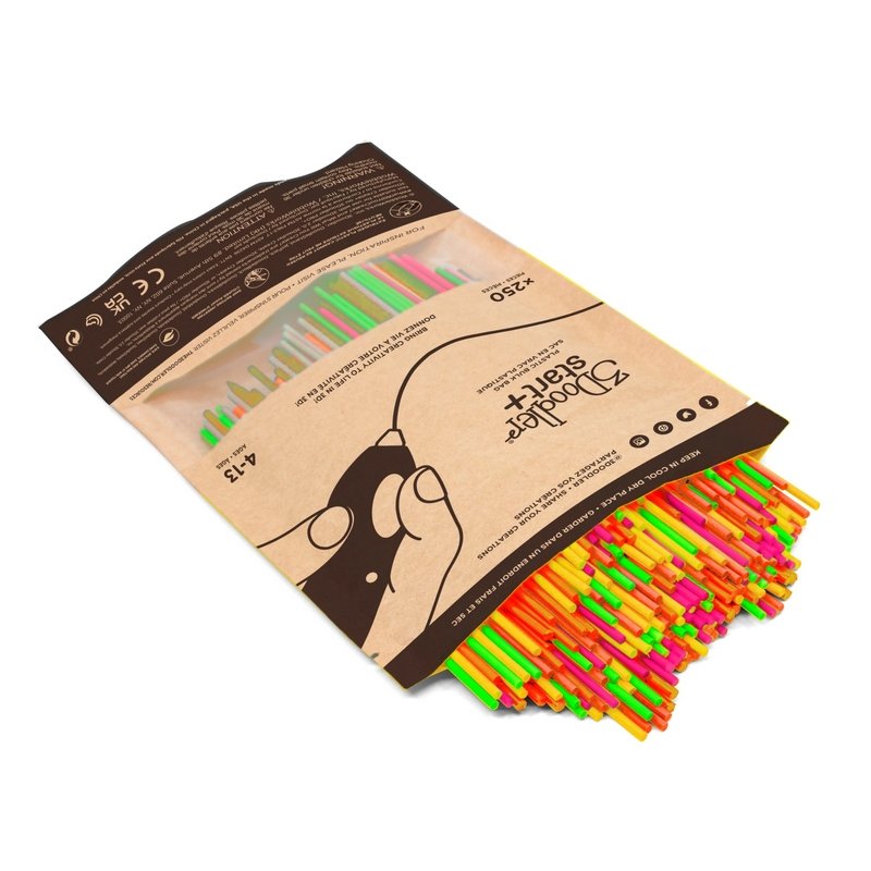 EAN 0817005024357 - 3Doodler Filament Start+ 250 neonrot neonorange neongruen neongelb neonpink\"\"Neon Plástico compostable  imagen 1