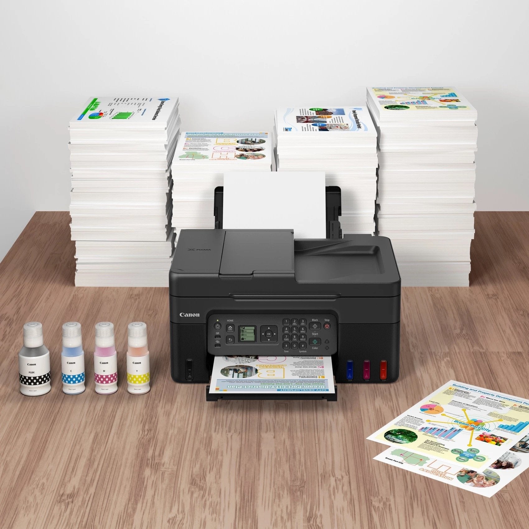 Multifunción Recargable Canon Pixma G4570 Megatank Wifi Fax Negra