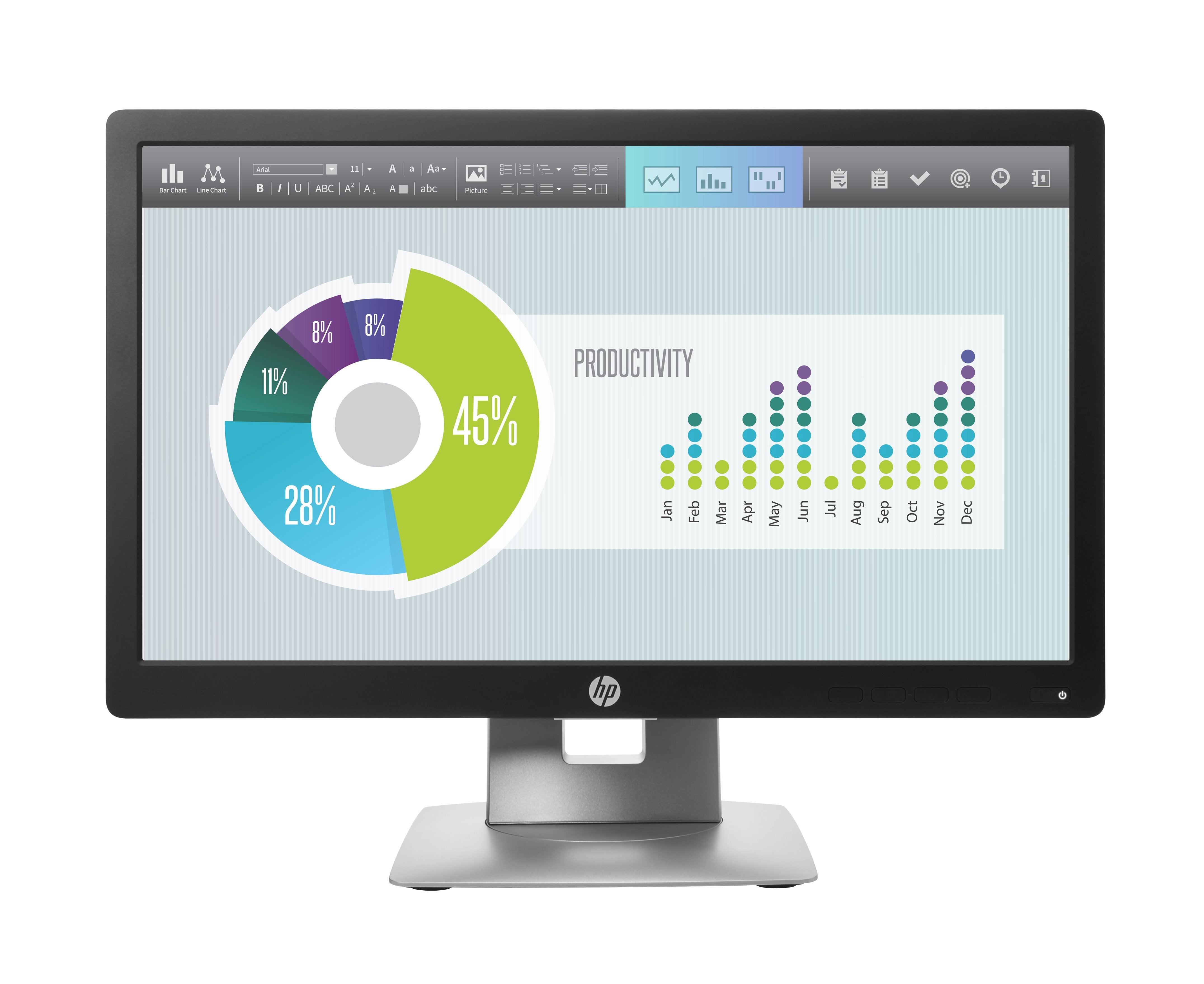 Monitor Nuevo  Hp Elitedisplay E202  50,8 Cm (20") 1600 X 900 Pixeles Hd+ Led, Vga,Dp,Hdmi , Usb Negro, Plata