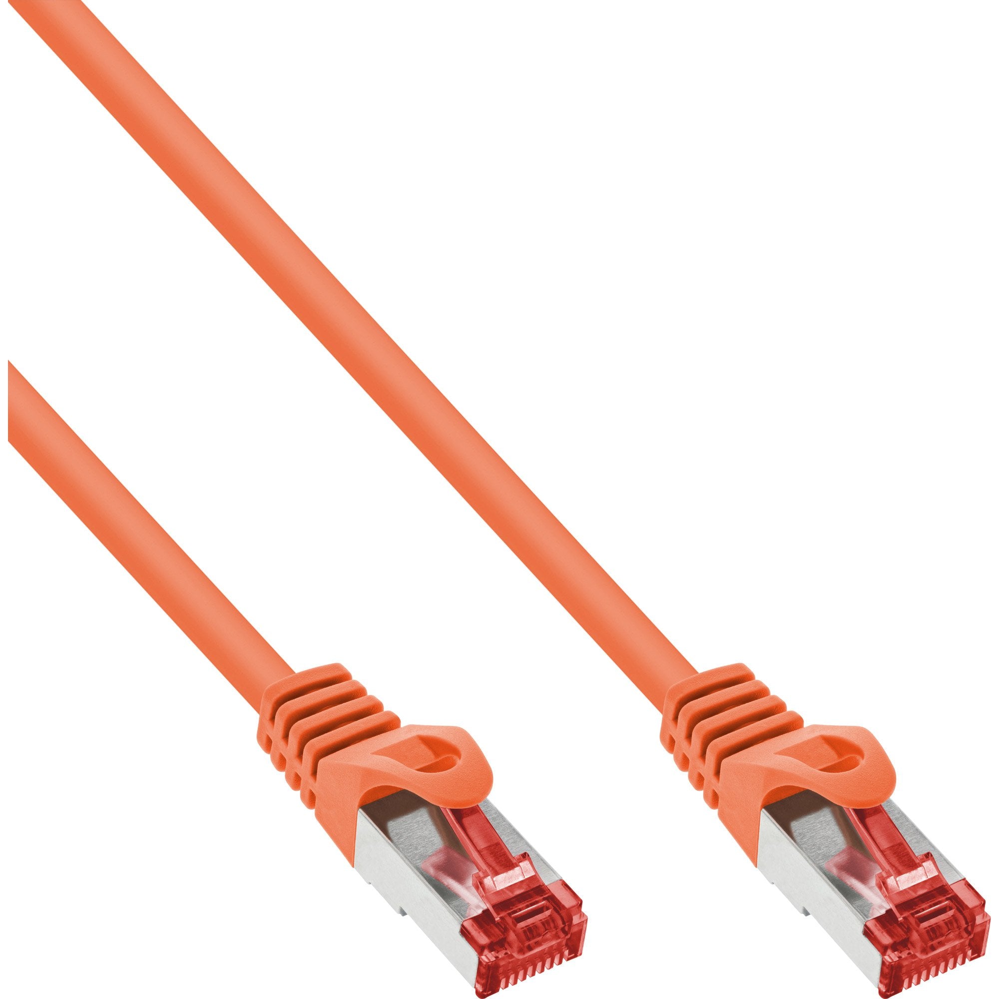 Cable De Red Inline S/Ftp Pimf Cat.6 250mhz Pvc Cobre Naranja 0.3m