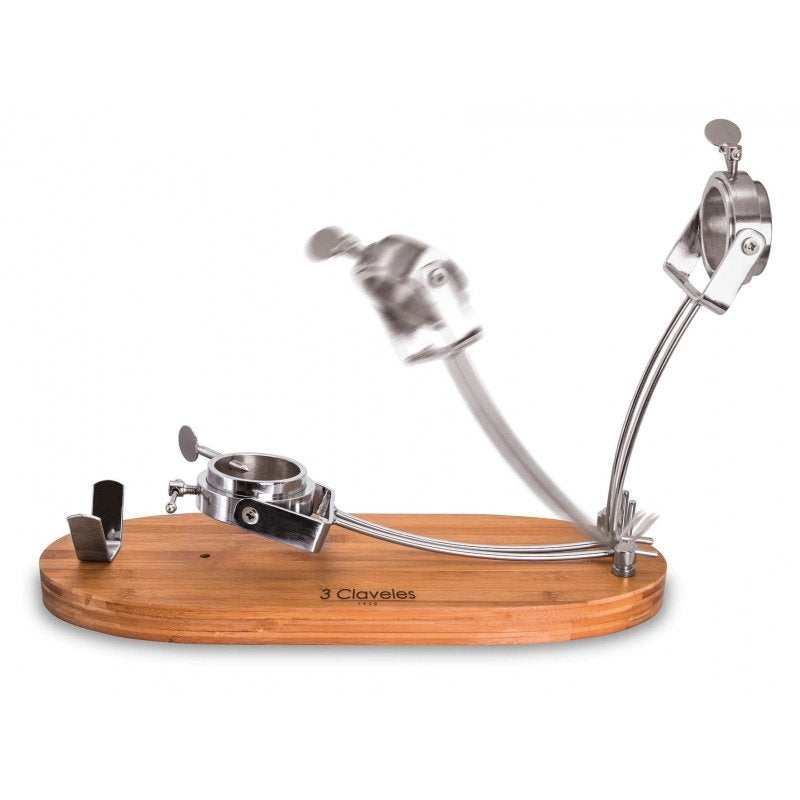 EAN 8410990017339 - 3 Claveles Folding Rotating Ham Holder Acero inoxidable, Madera Bamboo, Metal imagen 2