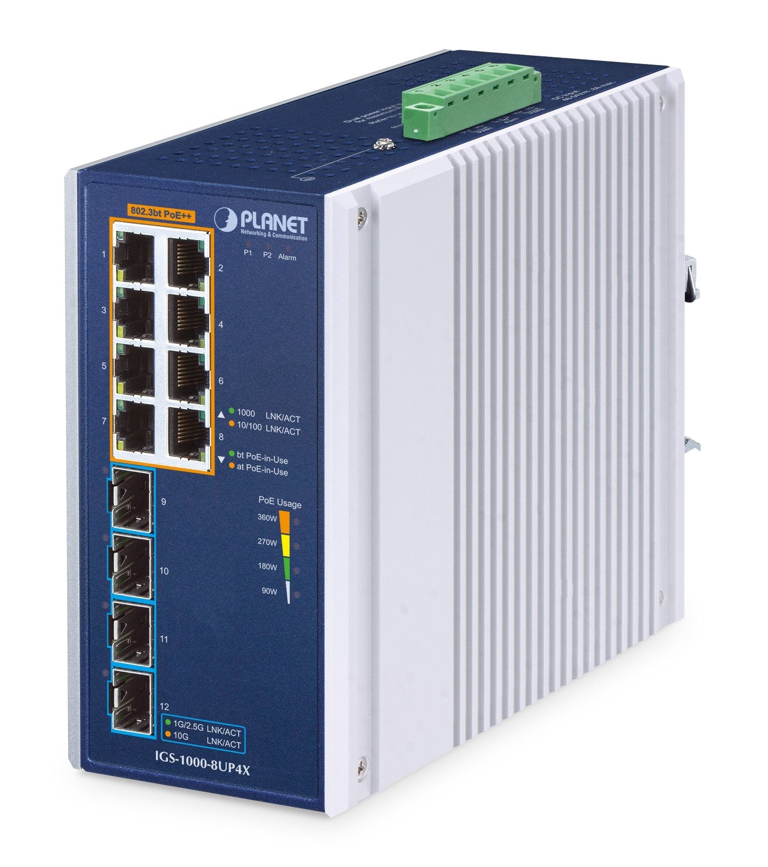 Planet Indumrial 8-Port Poe+ Switch Igs-1000-8up4x