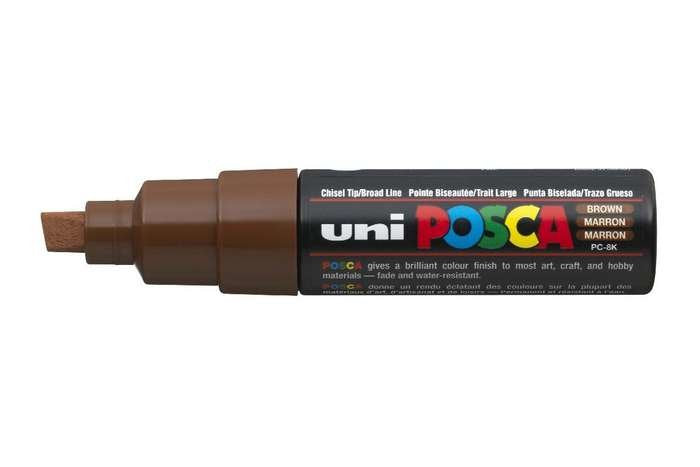 Uniball Marcador Posca Pc-8k No Permanente Punta Biselada 8.0mm Marrón