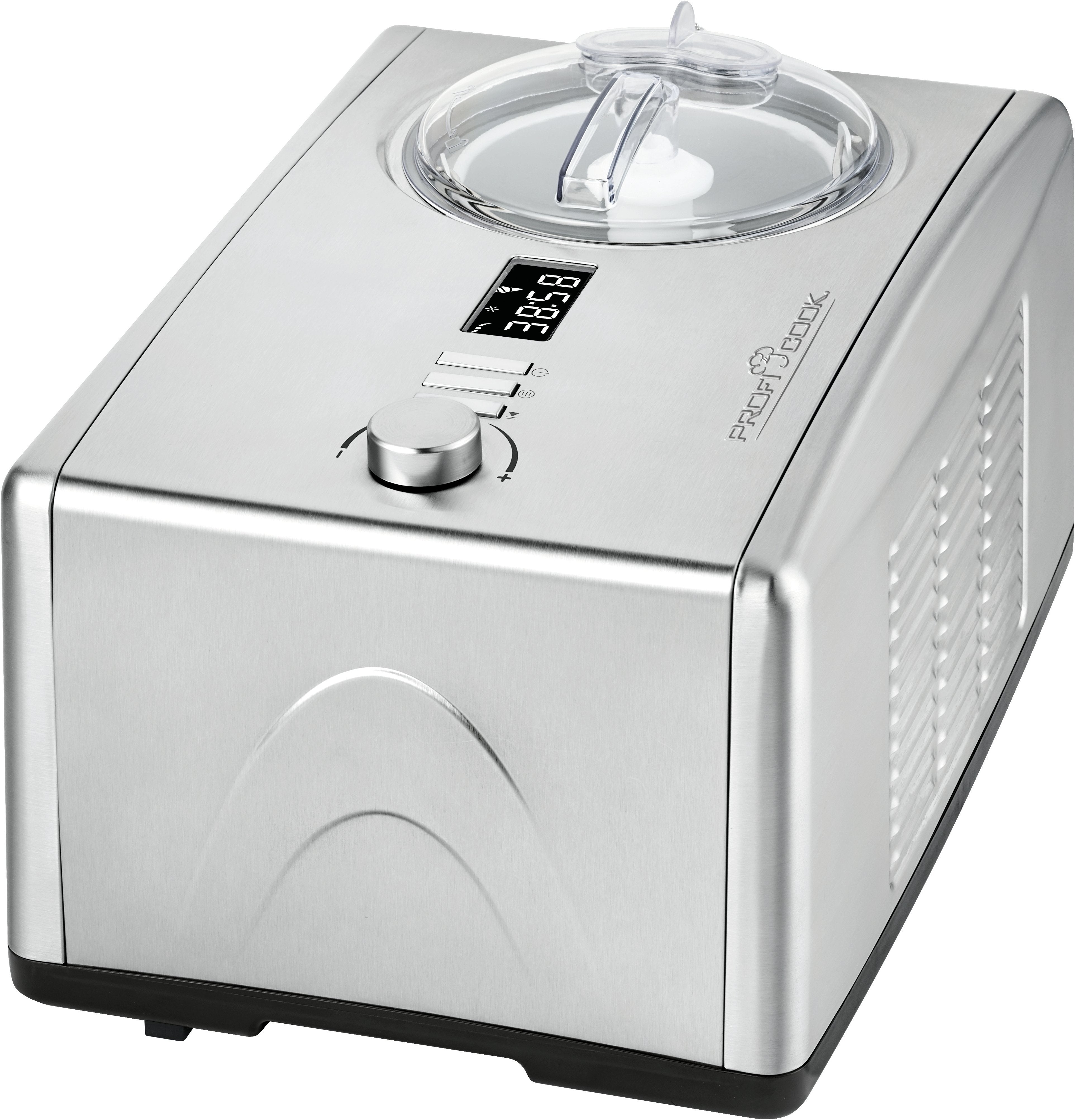 Proficook Icm 1091 Heladera Con Compresor Para Hacer Helados Sorbetes Y Máquina Yogourt (2 En 1), 1.5 Litros