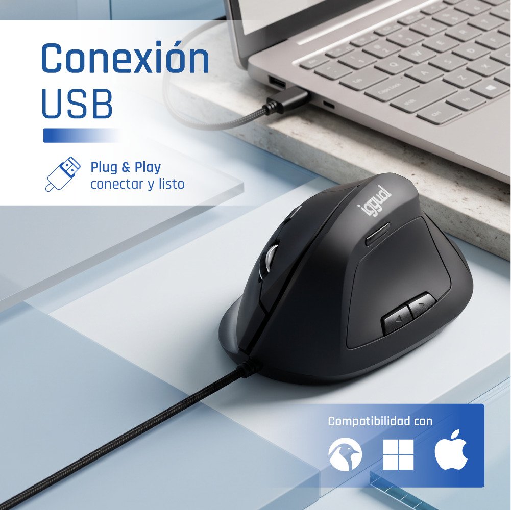 EAN 8435364318386 - iggual IGG318386 ratón Oficina Mano derecha USB tipo A Óptico 2400 DPI imagen 6