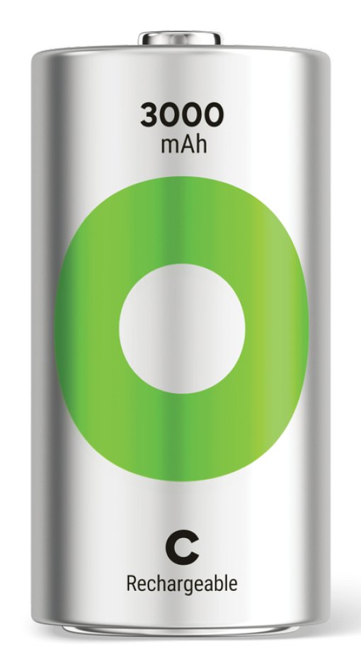 Pilas 1x2 Gp Recyko Nimh Accus C Baby 3000mah, Ready To Use