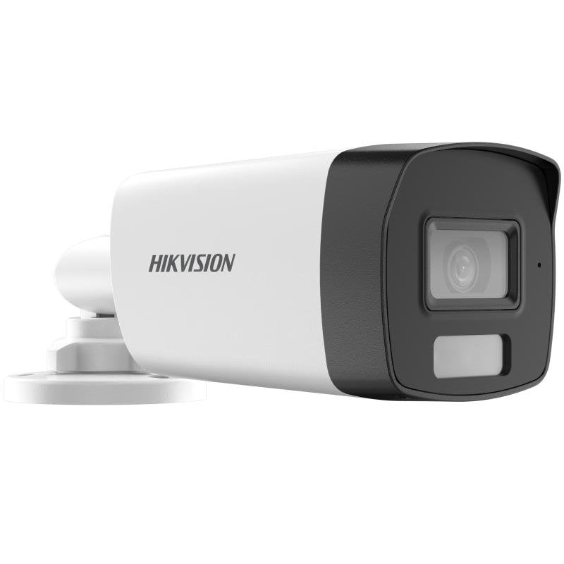Hikvision Ds-2ce17d0t-Lfs(2.8mm) Cámara Bullet Fija De Audio Con Luz Híbrida Inteligente De 2mp