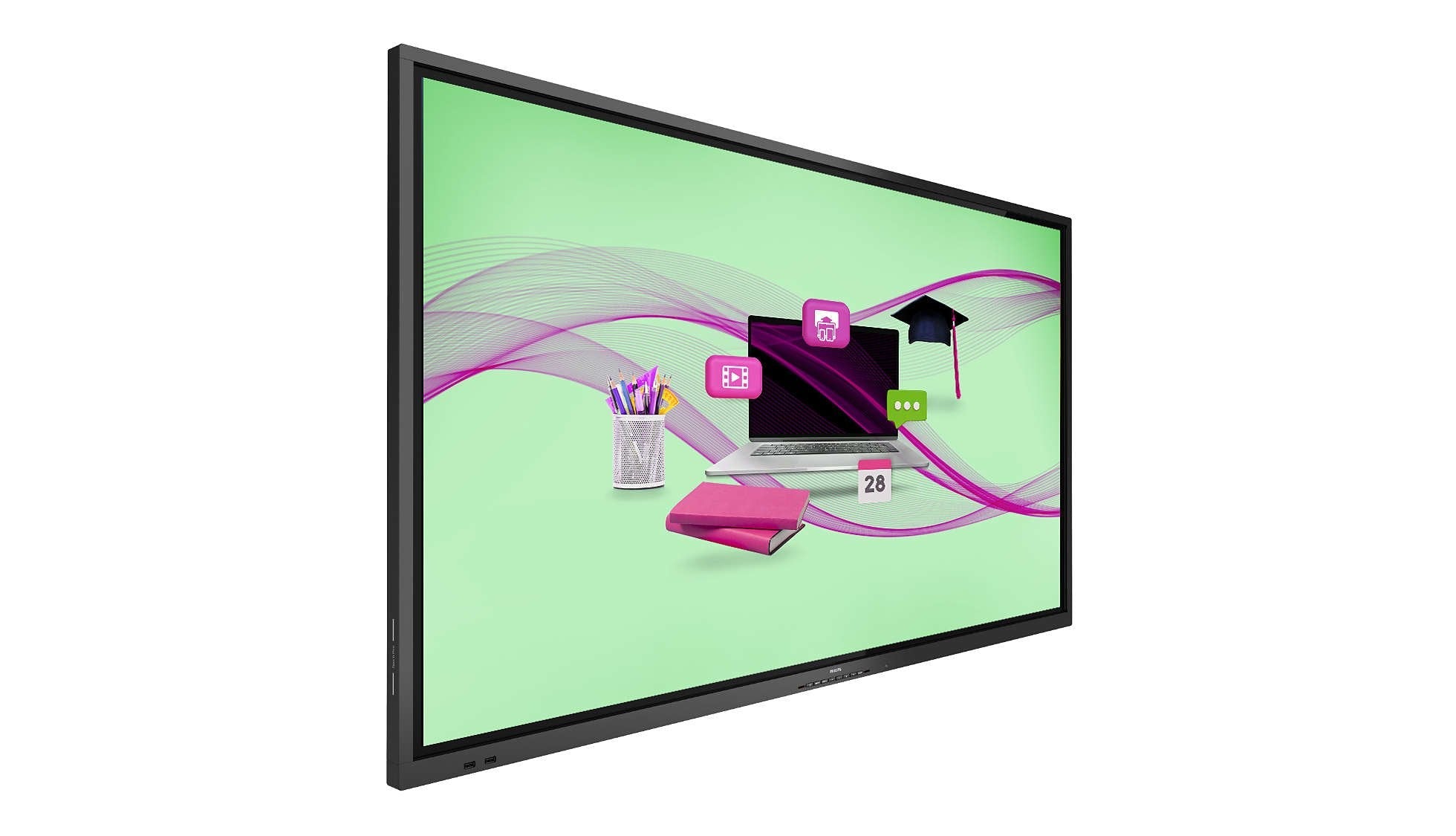 Philips Signage Solutions E-Line Pantalla Señalización 165,1 Cm (65") Ads Wifi 350 Cd / M² 4k Ultra Hd Negro Táctil