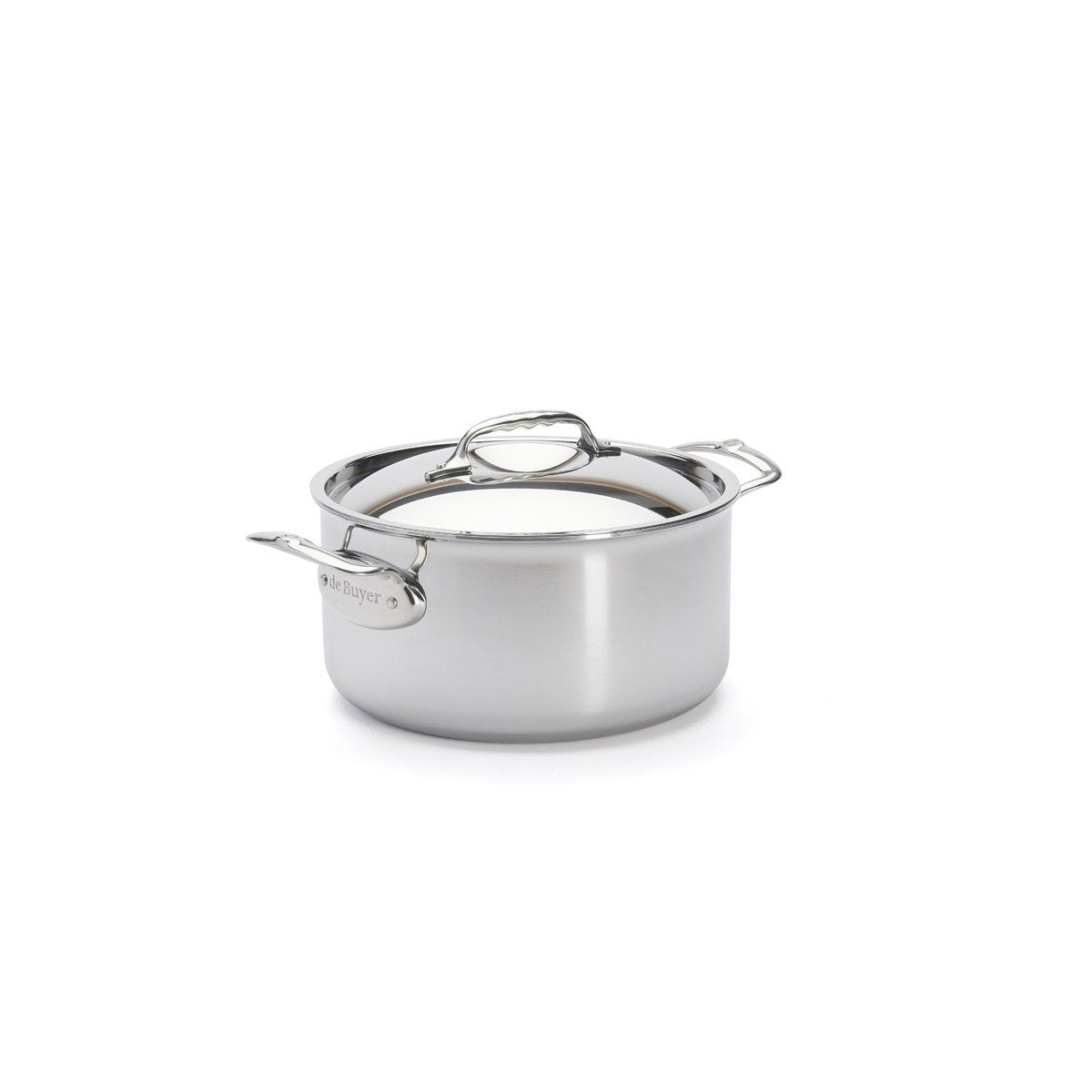 De Buyer Affinity Saucepot Stainless Steel With Lid 24 Cm