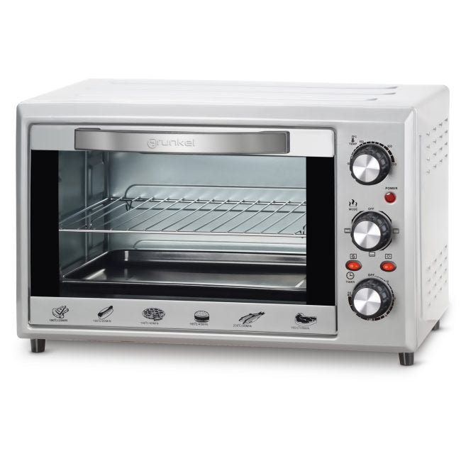 Horno Eléctrico Multifunción Grunkel 28l Plata Hr-28silver