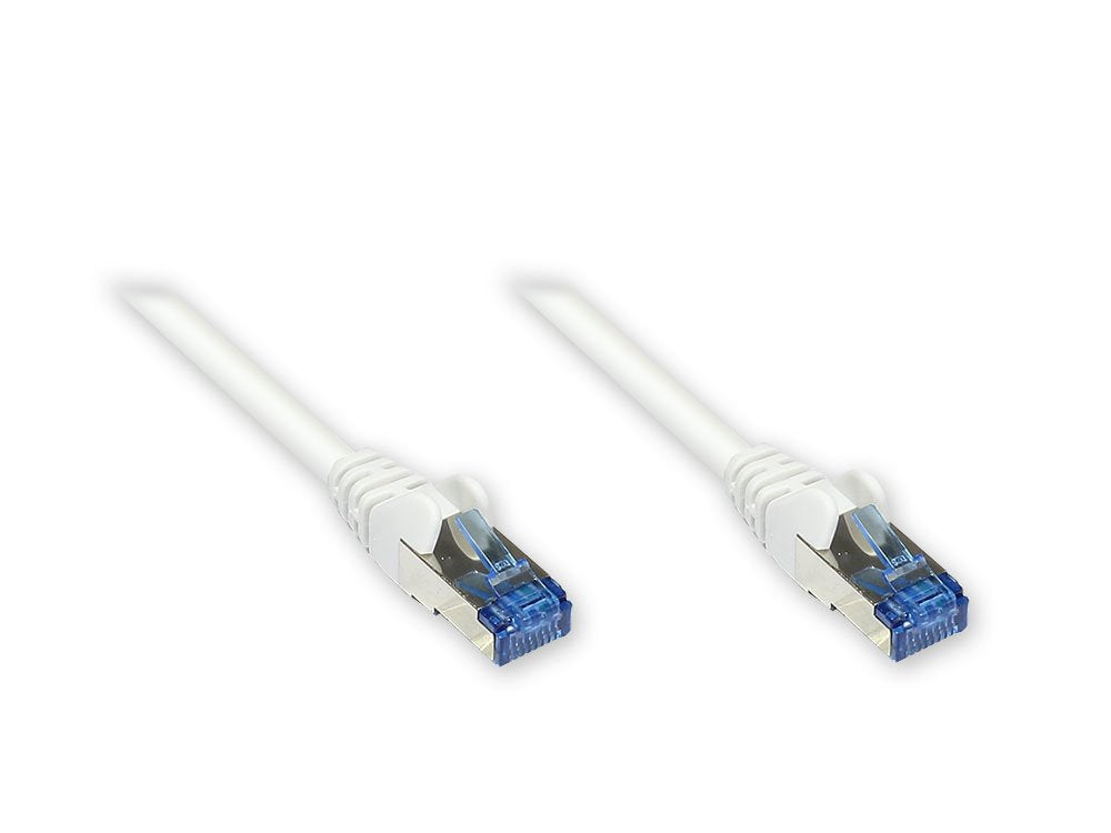 Goodconnections Cable De Red Mit Rastnasenschutz, Cat. 6a, S Ftp, Pimf, Halogenfrei, 500mhz, Weiss, 5m,