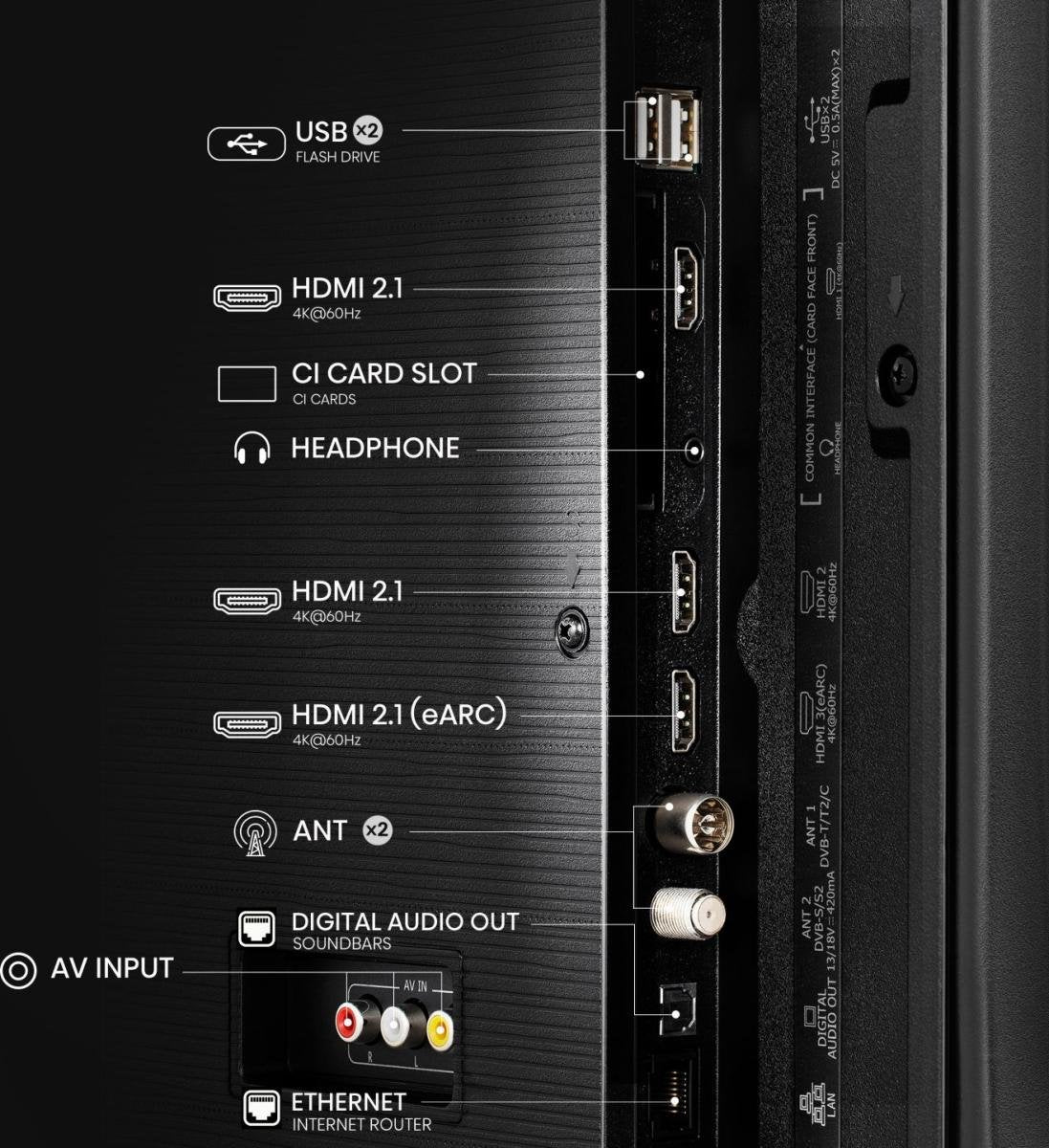 EAN 6942351402536 - Hisense 55E77NQ 147,3 cm (58") 4K Ultra HD Smart TV Wifi Negro 350 cd / m² imagen 5