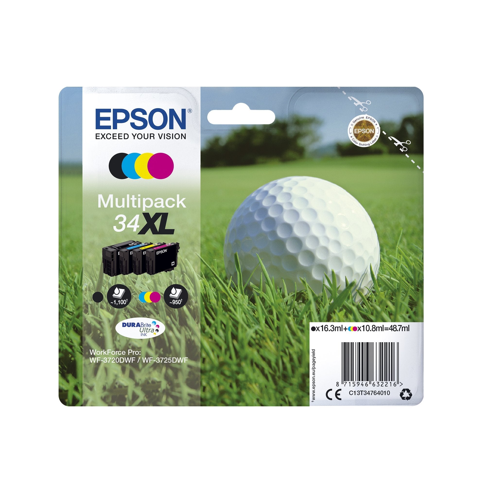 Epson Singlepack Black 34xl Durabrite Ultra Ink