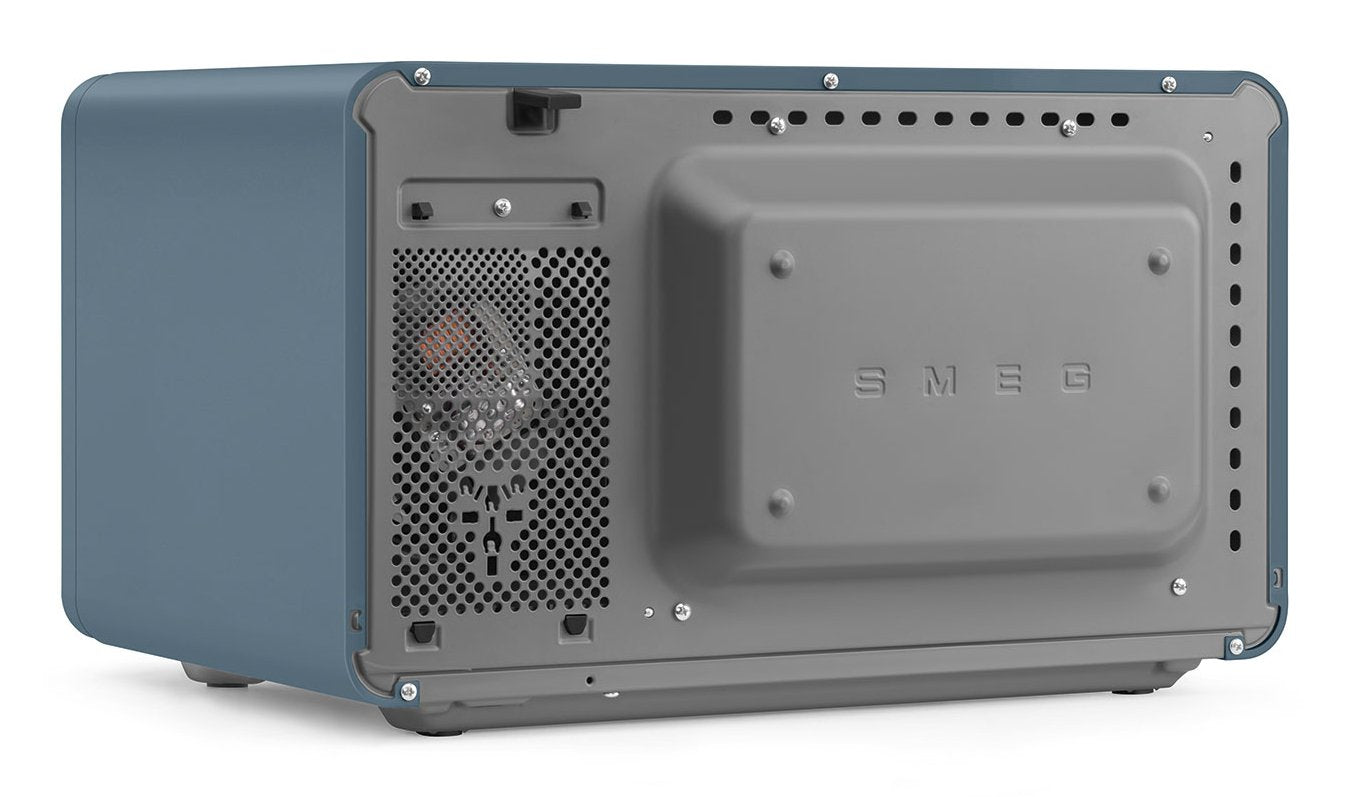 Microondas Smeg Con Grill Moc01sbmeu, 4 Fkt, 1900w, Azul Tormenta Mate