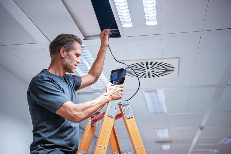 Cámara De Inspección Bosch Professional Gic 12v-5-27 C Professional, 12 Voltios Azul/Negro, Sin Batería Ni Cargador, Funcionamiento Con Batería