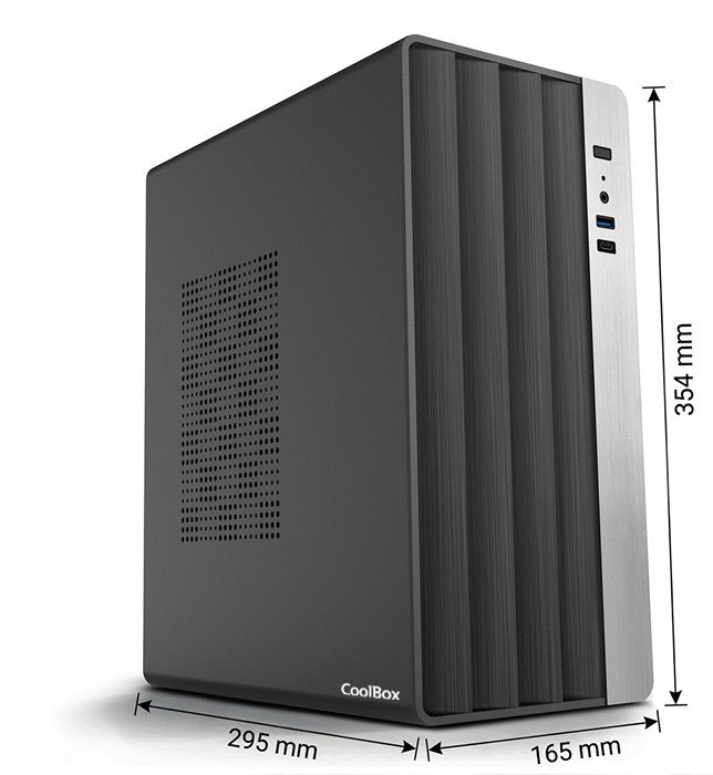 Caja Microatx Coolbox M870 Gpu Max 265mm Acero Resistente Spcc Integrado Puerto Usb-C Negra