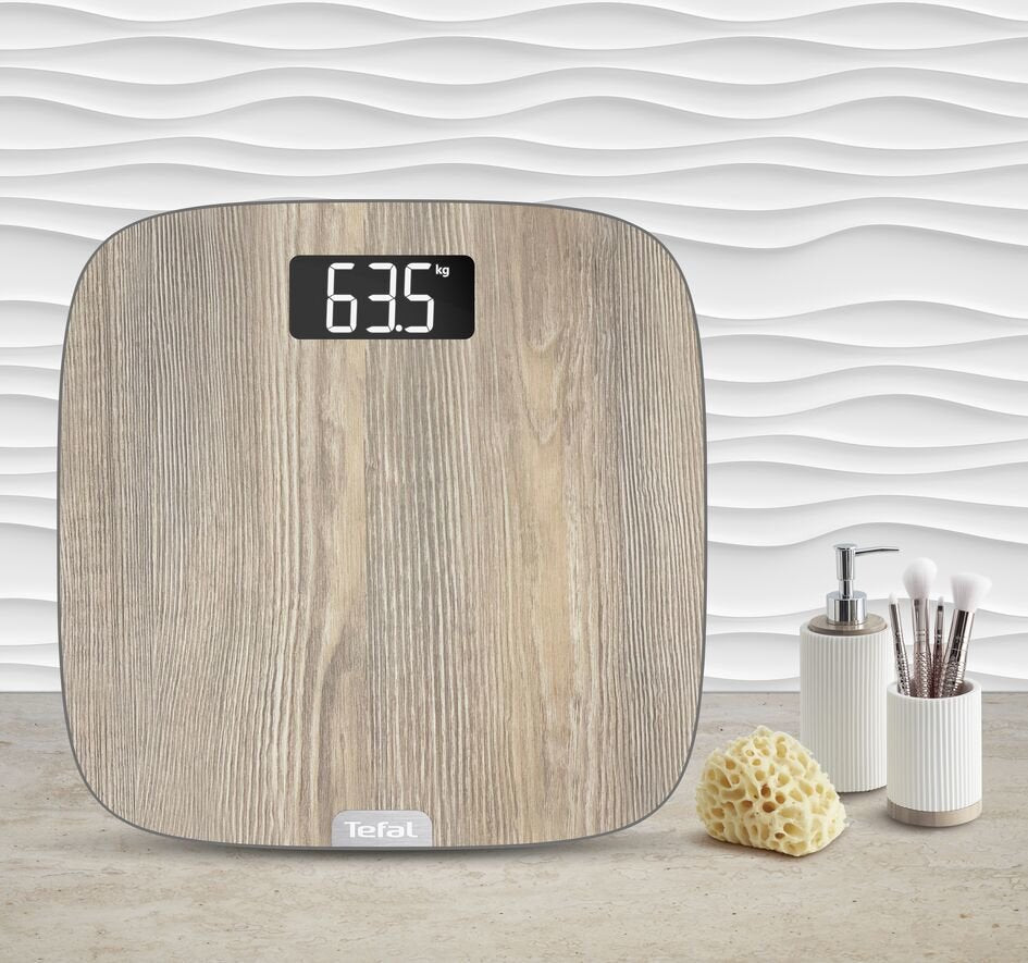 Tefal Pp1600 Origin Bathroom Scale, Wood Design
