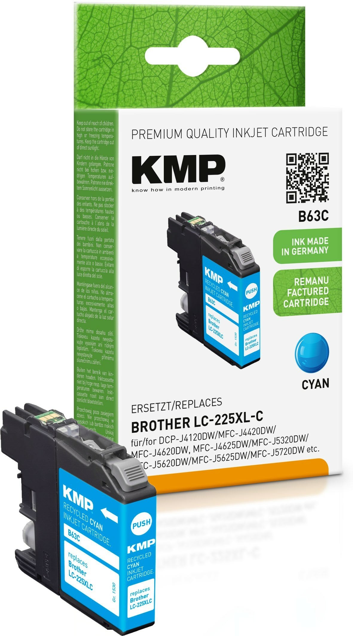 EAN 4011324370997 - KMP B63C cartucho de tinta 1 pieza(s) Compatible Cian imagen 1