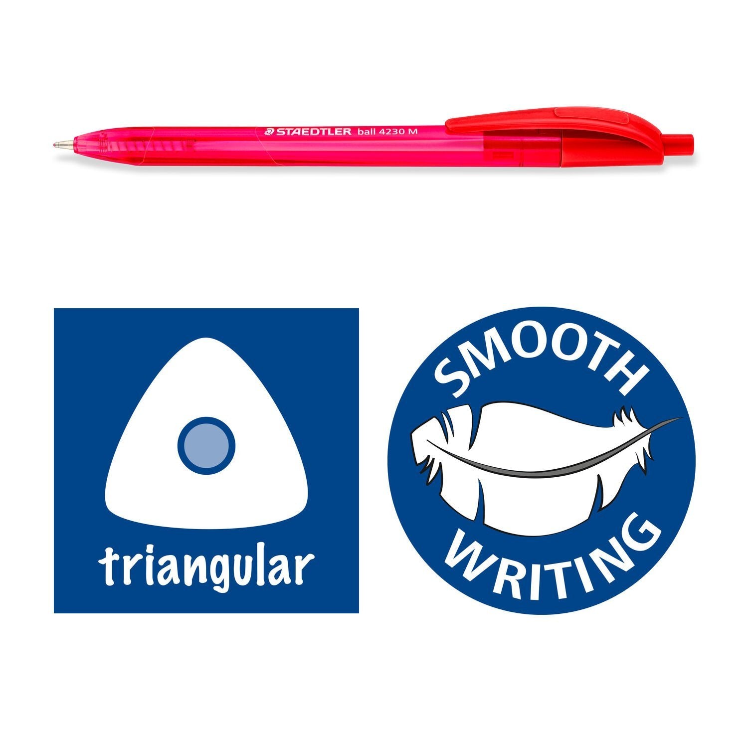Staedtler Bolígrafo Retráctil Ball 4230 M 1,0mm Triangular Estuche 8 C/Surtidos
