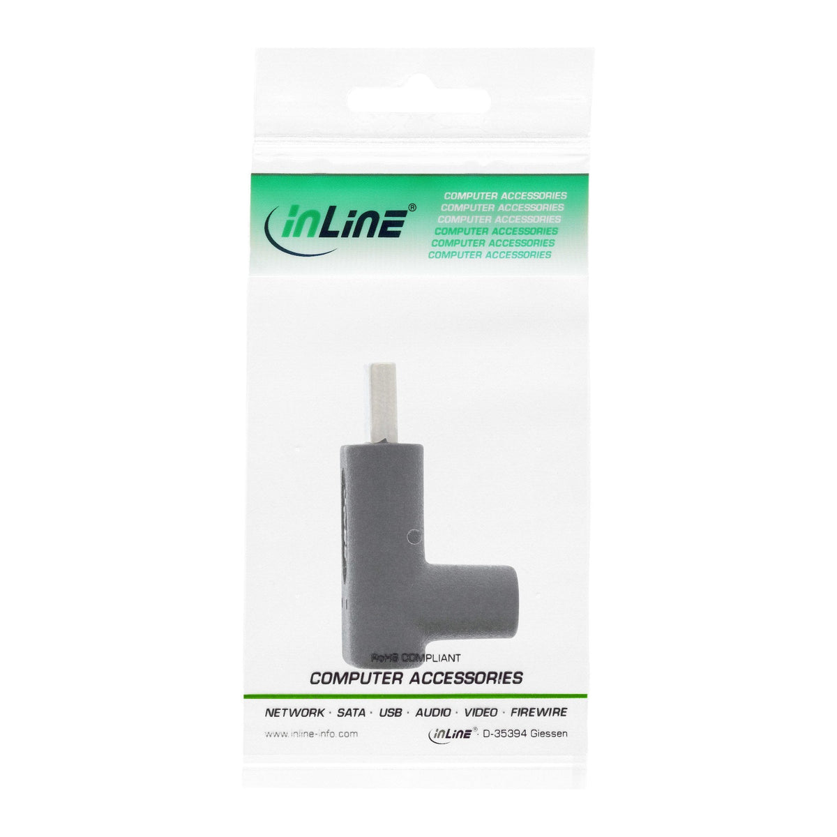 Adaptador Inline Usb 3.2, Tipo C Macho A C Hembra, Ángulo Arriba/Abajo (Gen.2)