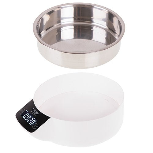 Báscula De Cocina Adler Ad 3166  Con Cuenco, Blanco