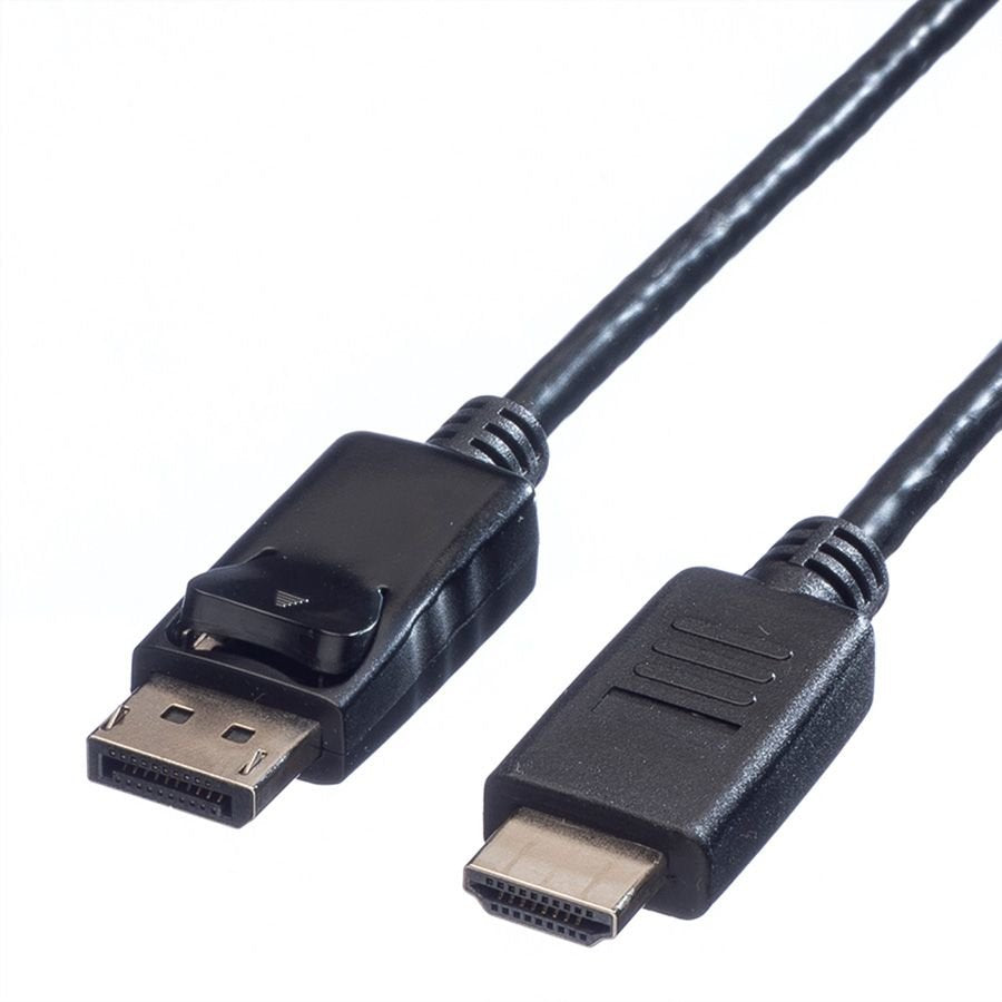Value Displayport Cable Dp-Hdtv. M/M. Black. 4.5m