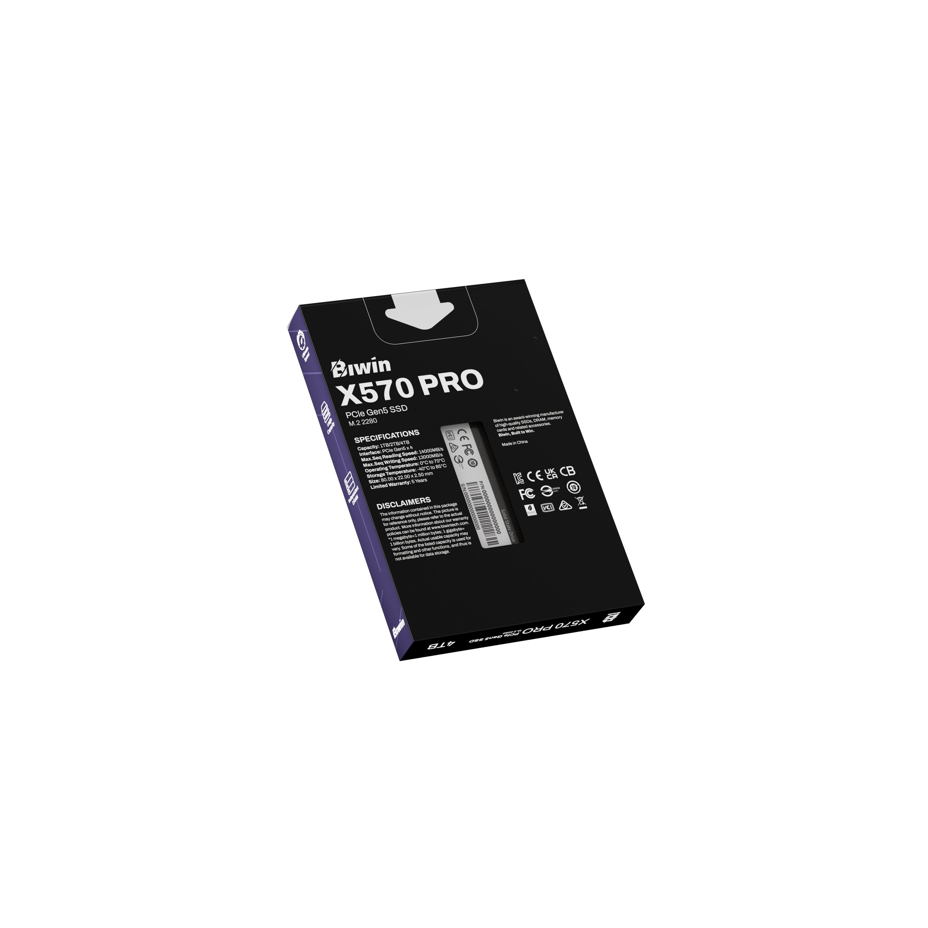 EAN 6955914627390 - Biwin X570Pro 4 TB M.2 PCI Express 5.0 NVMe imagen 20