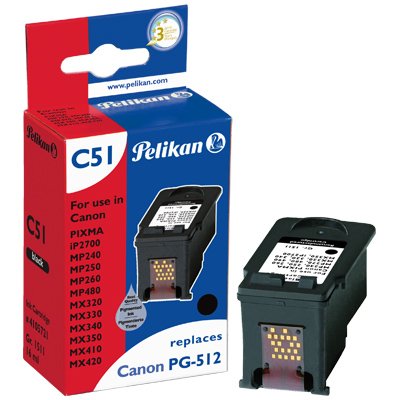 Tinta Pelikan Canon C51 Pg512 Negro Pig. Remanufactured
