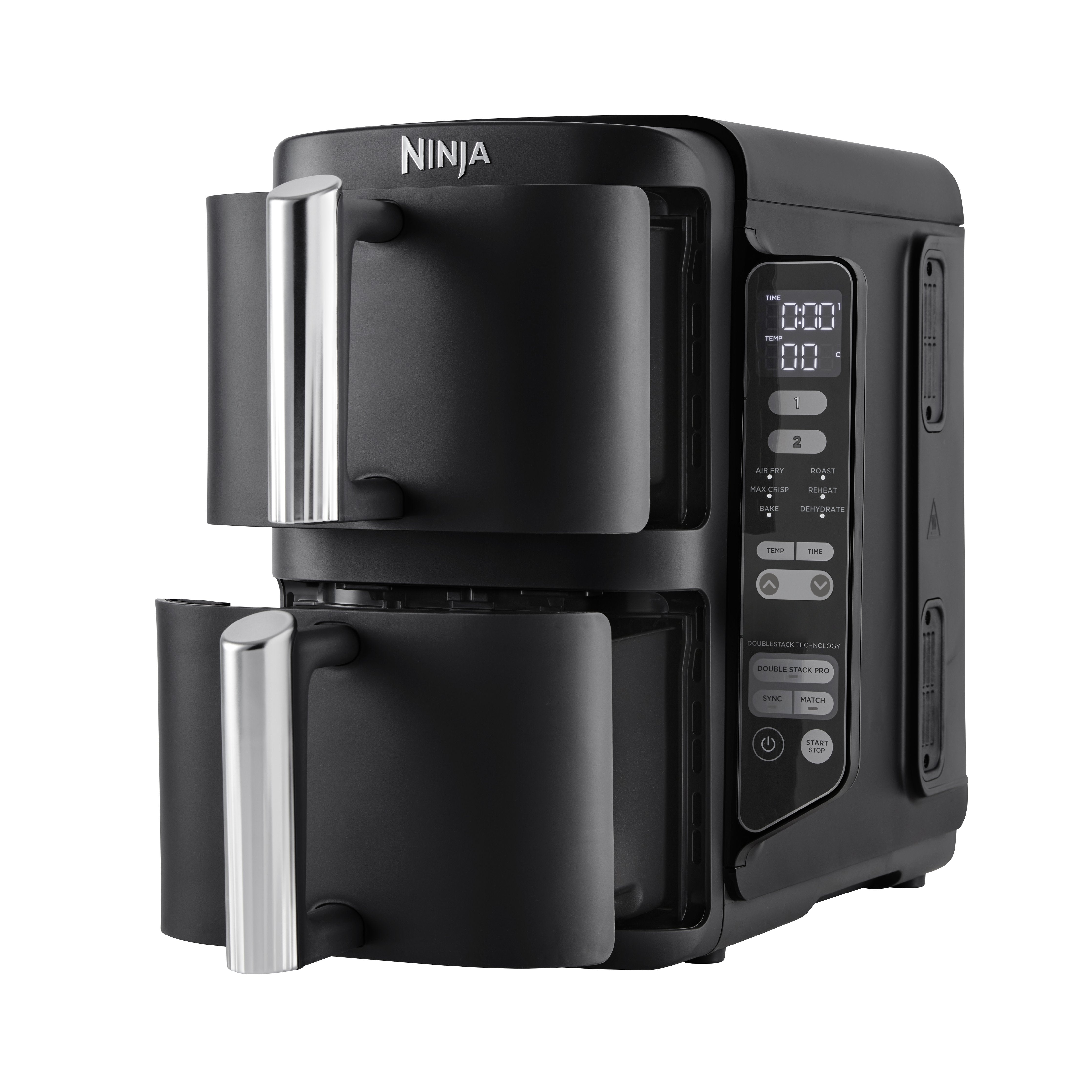 Freidora  Ninja Sl300eu Doble 7,6 L Independiente 2470 W Freidora Baja En Grasa Negro