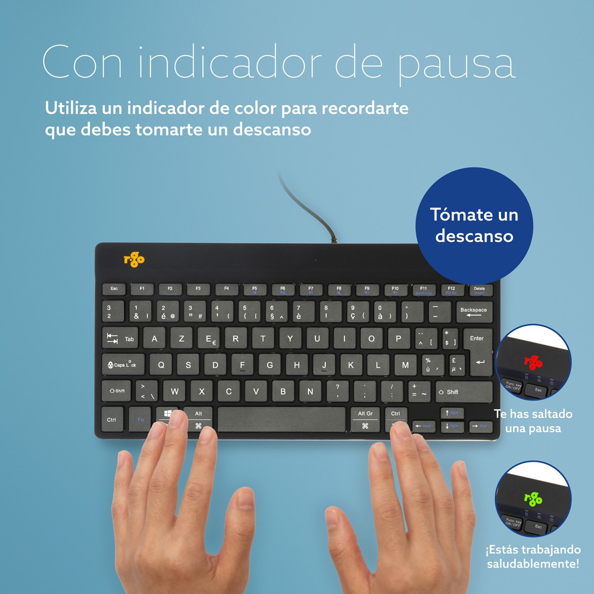 EAN 8719274491422 - R-Go Tools RGOCOBEWDBL teclado USB Belga imagen 6