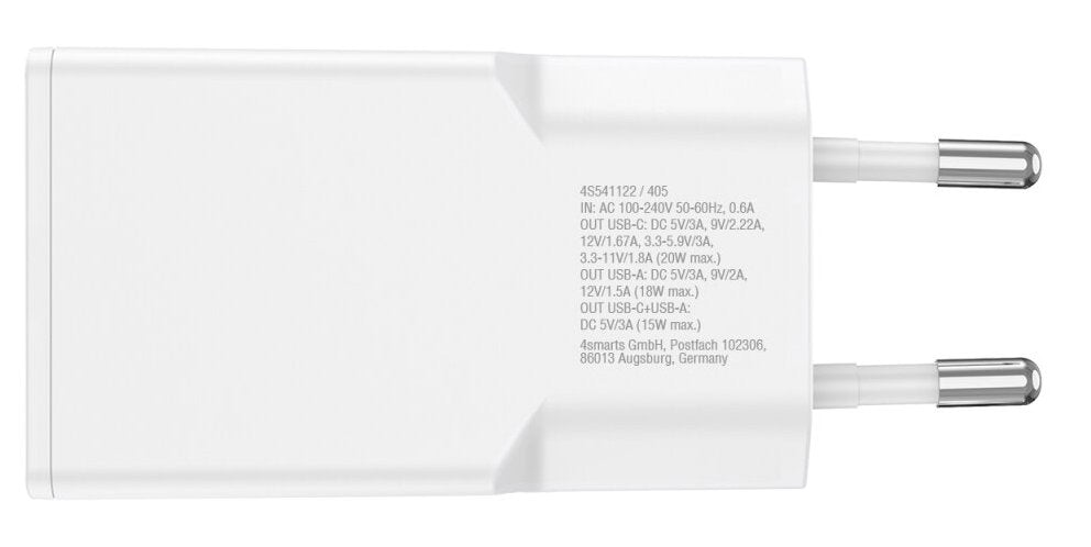 EAN 4252011911615 - 4smarts 541509 cargador de dispositivo móvil Universal Blanco Corriente alterna Carga rápida Interior imagen 3