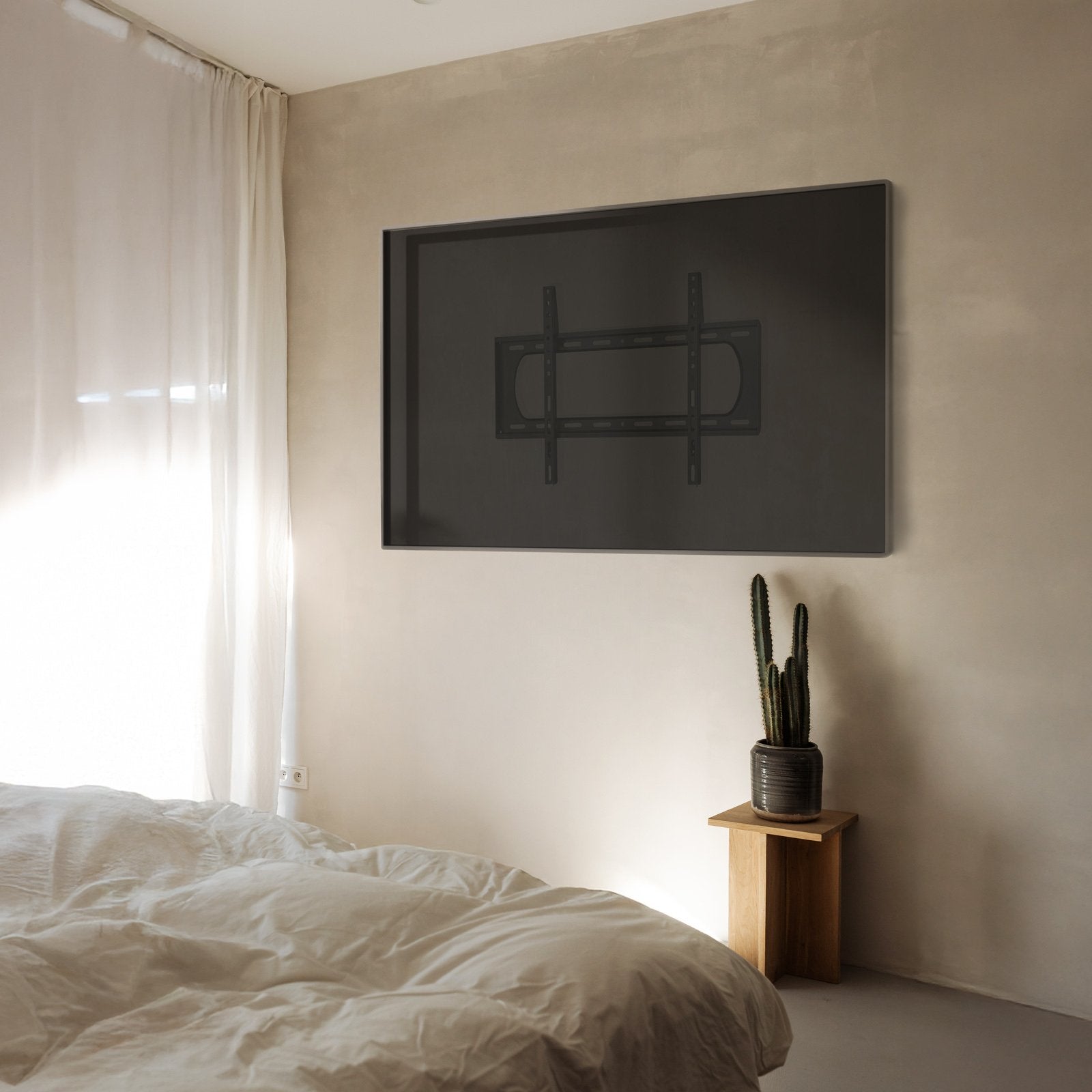 Soporte Fijo Pared Pantallas 37"-80", Negro
