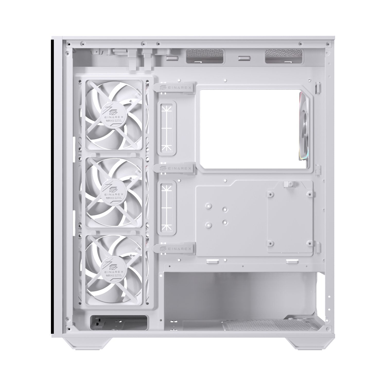 Caja Atx Semitorre Einarex S700 Rgb 4 Fans Blanca Excs-Pr-700r-W